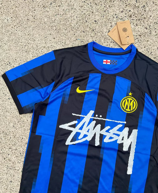 MAILLOT STUSSY X "INTER" - BLEU/NOIR