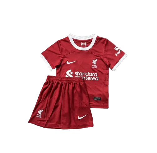 LIVERPOOL F.C 2023 24 YOUTH HOME FULL KIT Kick Kit
