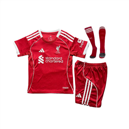 LIVERPOOL F.C 2025/26 YOUTH HOME FULL KIT