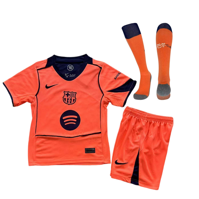 BARCELONA 2025/26 YOUTH THIRD FULL KIT