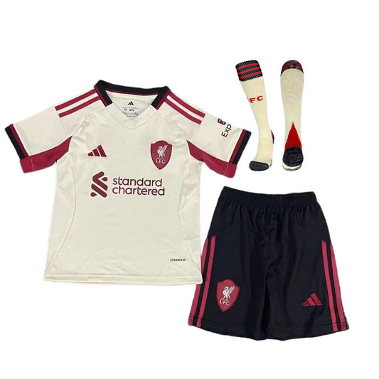 LIVERPOOL F.C 2025/26 YOUTH AWAY FULL KIT