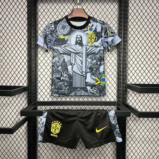 Brazil 2024/25 Special Edition Gray Kids Kit